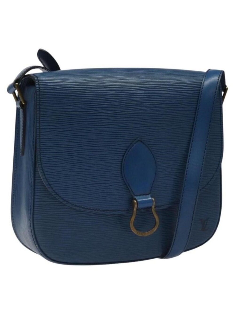 Authentic LOUIS VUITTON Epi Saint Cloud GM Shoulder Bag Toledo Blue M52195 LV